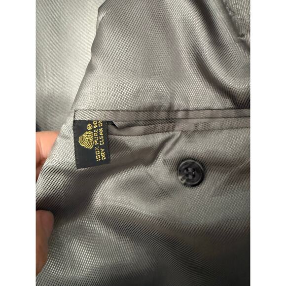 Vintage Lord & Taylor Men’s 44L Blazer – Wool Windowpane Check, Made in USA - Picture 5 of 8